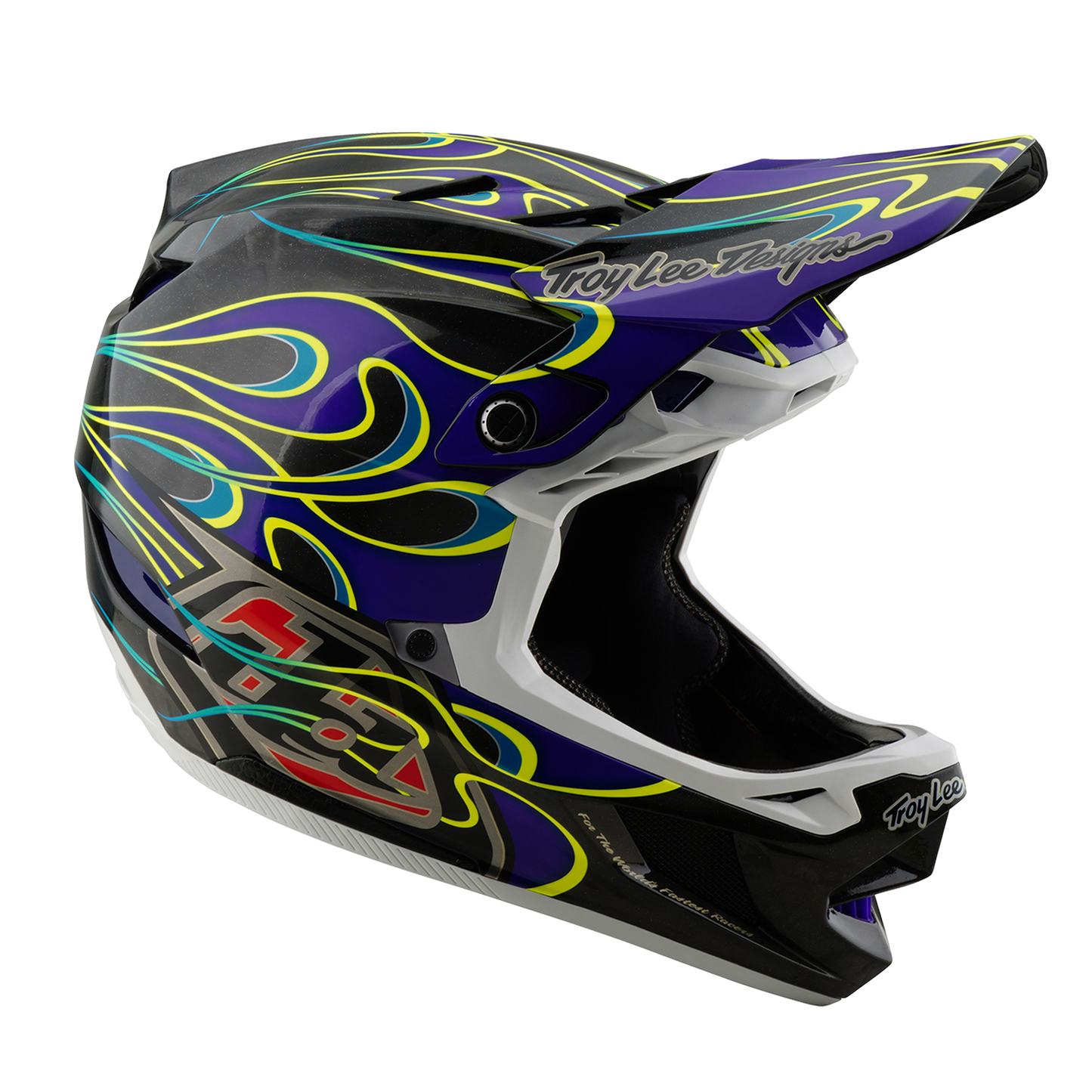 MTB-Helm TROY LEE DESIGNS D4 CARBON MIPS Drip Schwarz/Violett