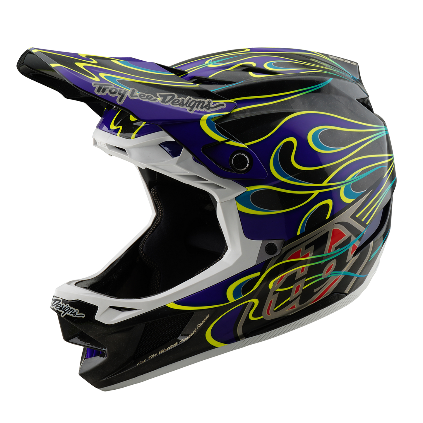 MTB-Helm TROY LEE DESIGNS D4 CARBON MIPS Drip Schwarz/Violett