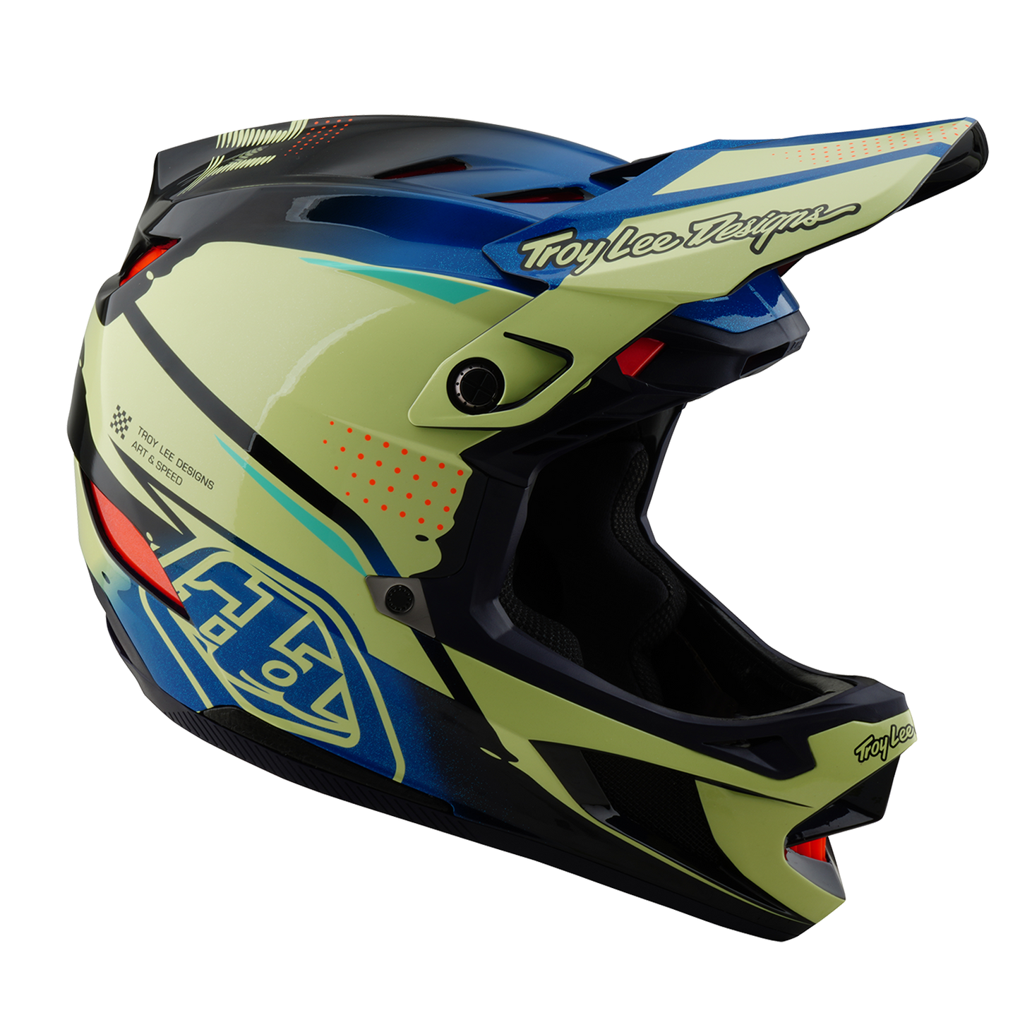 MTB-Helm TROY LEE DESIGNS D4 COMPOSITE MIPS Drip Gelb