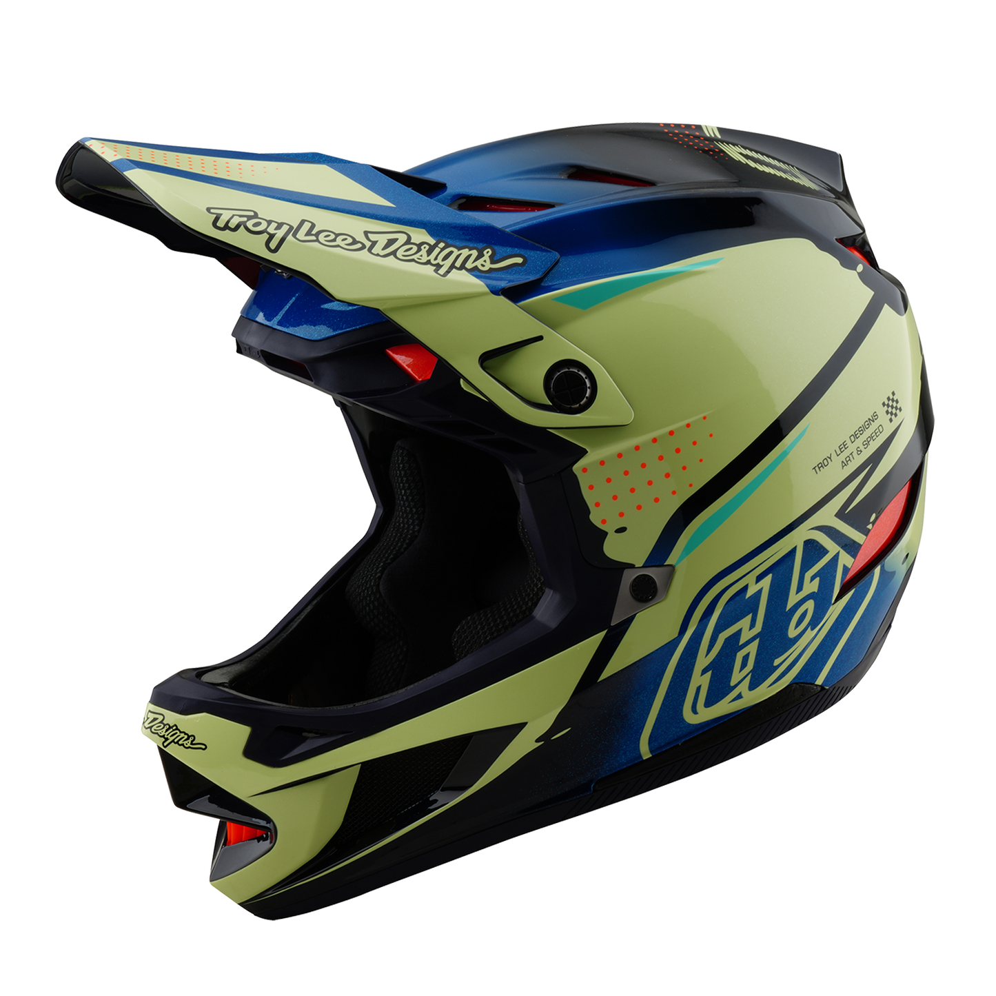 MTB-Helm TROY LEE DESIGNS D4 COMPOSITE MIPS Drip Gelb