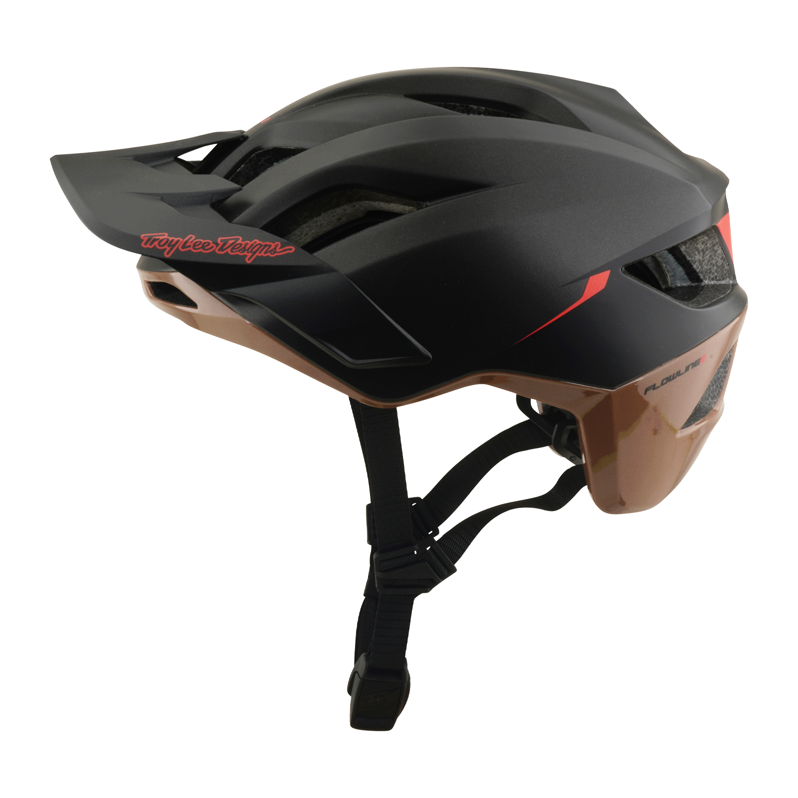 tld mtb helm MTB-Helm TROY LEE DESIGNS FLOWLINE SE MIPS STACKS Schwarz/Braun –  Probikeshop