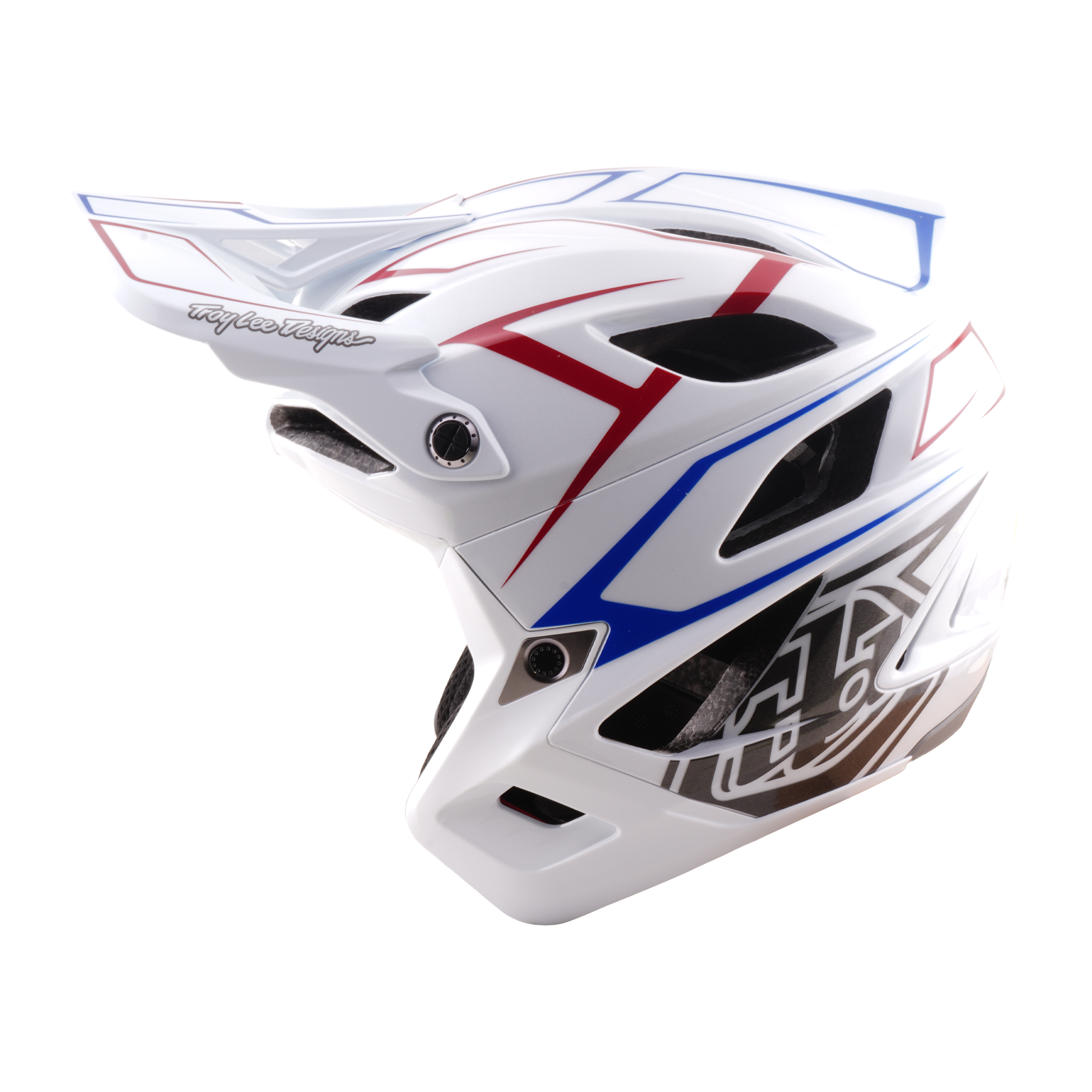 MTB-Helm TROY LEE DESIGNS STAGE STUNT PINSTRIPE Weiß – Probikeshop