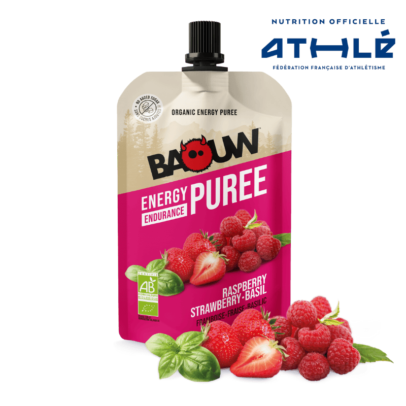 BAOUW Bio Rezept Fruchtpüree Himbeere/Erdbeere/Basilikum (90g)