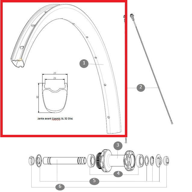 MAVIC COSMIC SL/SLS 32 Disc Vorder-/Rückradfelgensatz