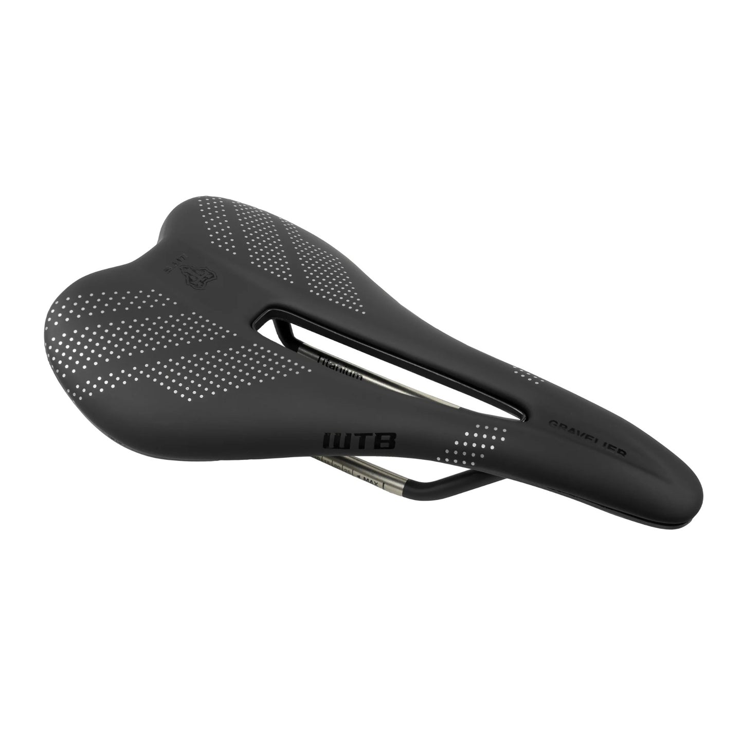 WTB-Sattel GRAVELIER 140mm Rails Titane Schwarz