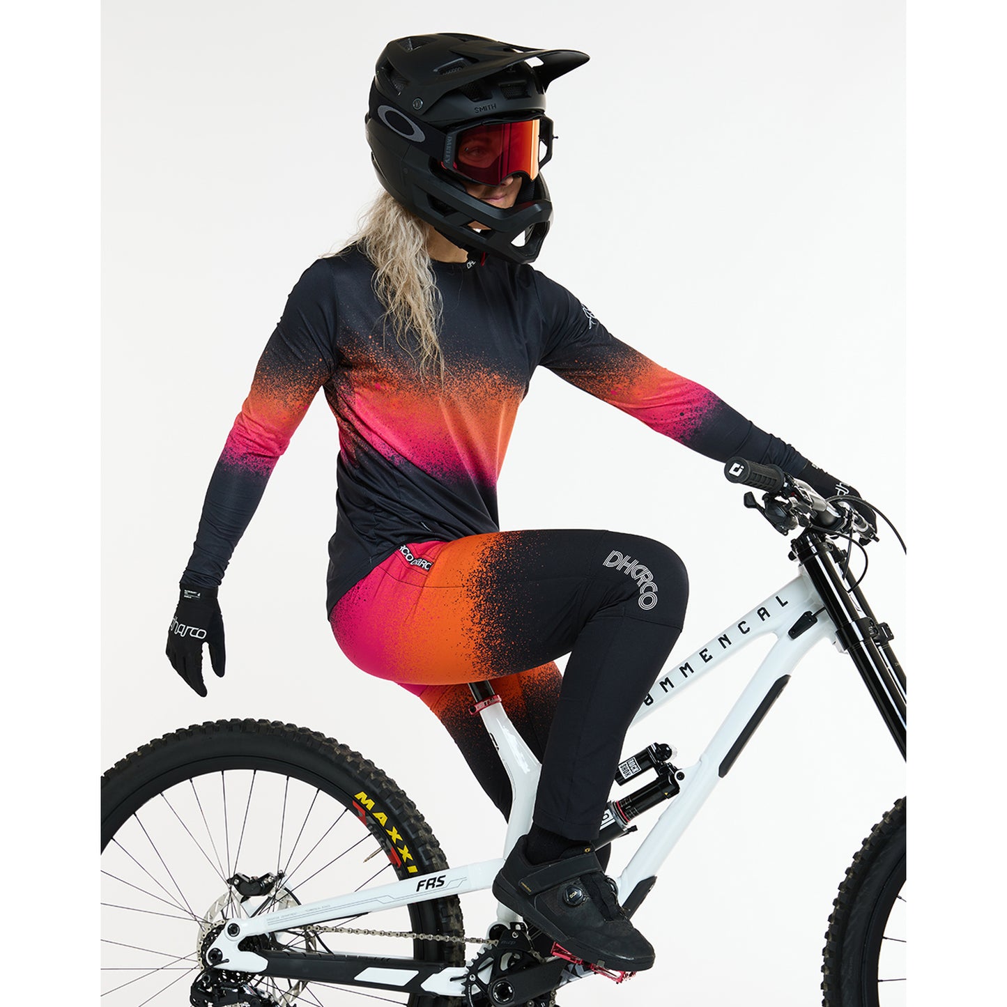 DHARCO BLACK SNAKE Trikot Langarm Women Schwarz/Orange