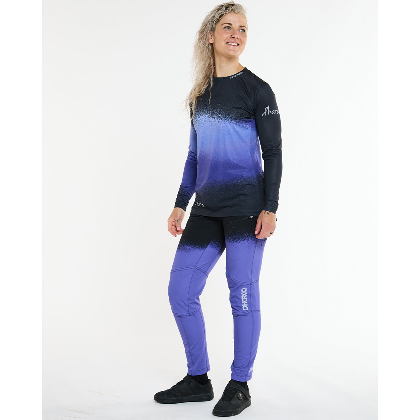 DHARCO ULTRA VIOLETT Trikot Langarm Women Schwarz/Violett