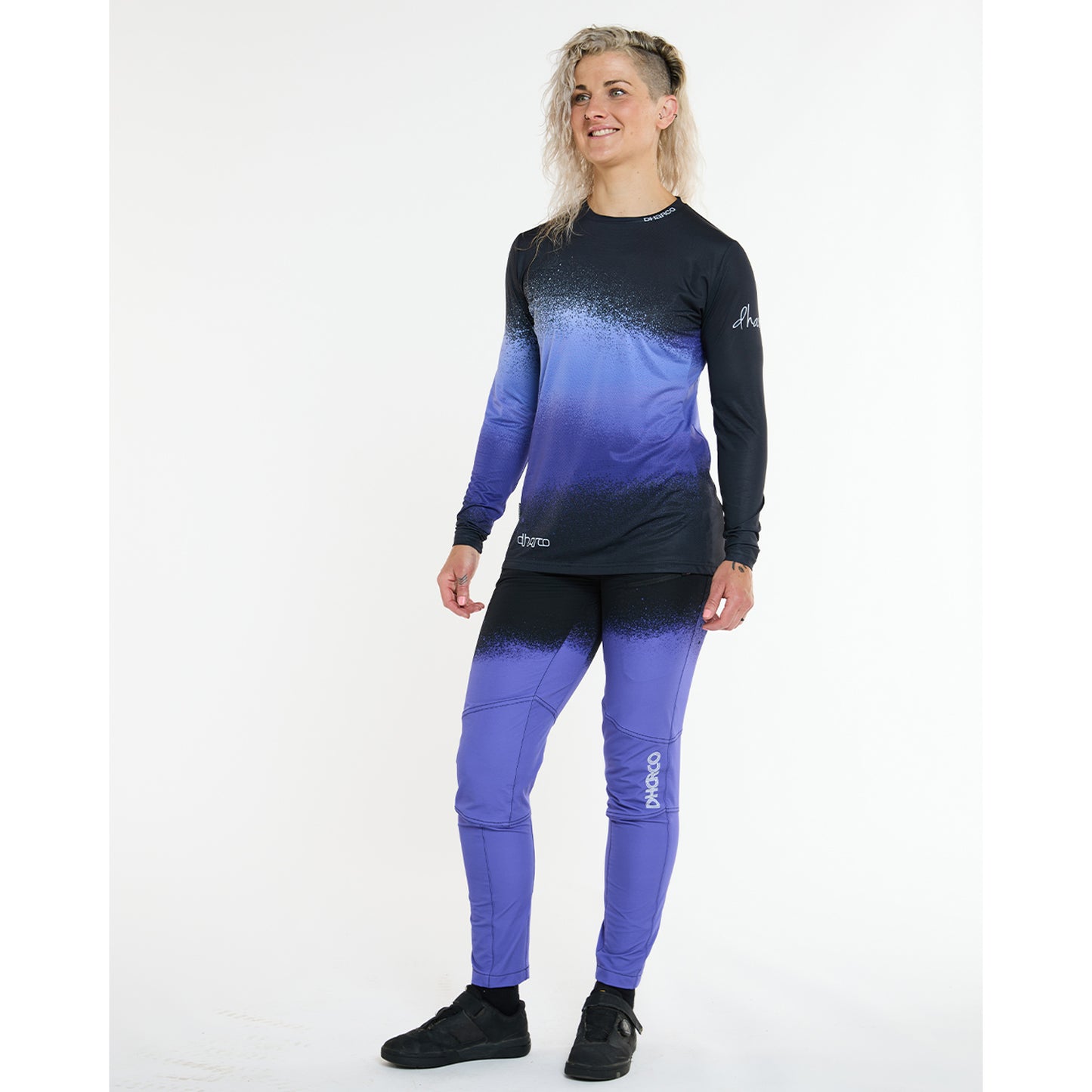 DHARCO ULTRA VIOLETT Trikot Langarm Women Schwarz/Violett