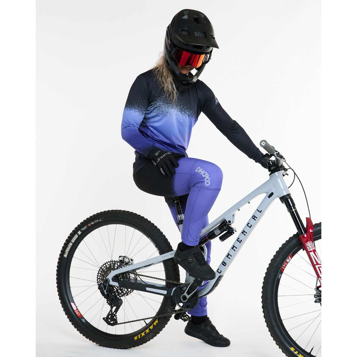 DHARCO ULTRA VIOLETT Trikot Langarm Women Schwarz/Violett