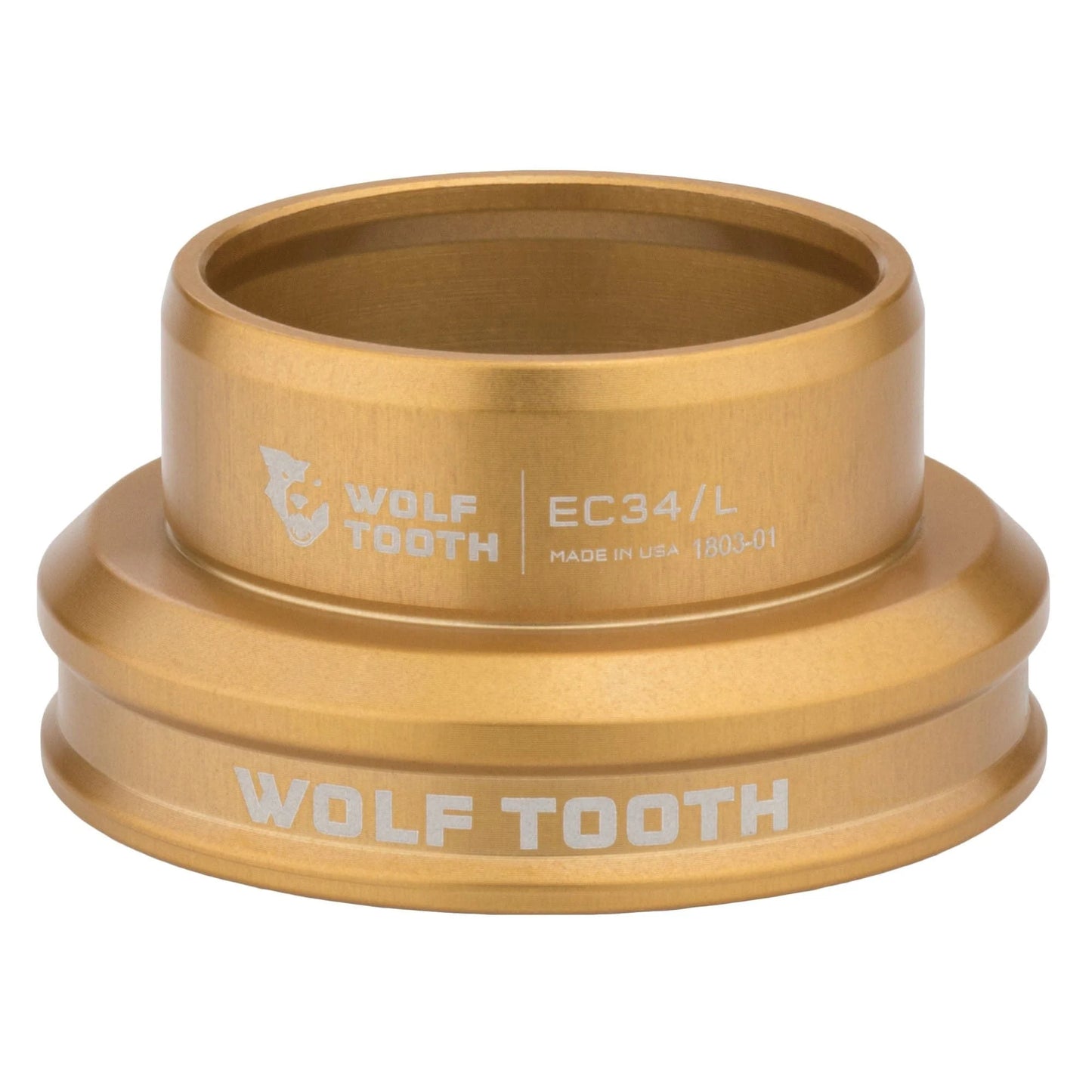 Niedrige Steuerrohrschale für externes Steuersatz-Set WOLF TOOTH PREMIUM 1"1/8 EC34 Gold
