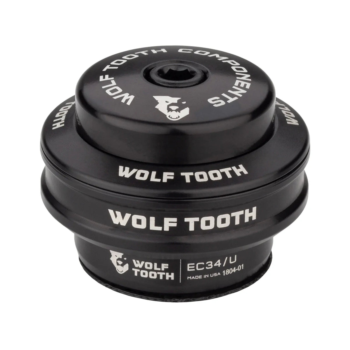 WOLF TOOTH PREMIUM 1"1/8 EC34 Stack 16 mm Schwarz, hohe Pfanne für externe Steuersätze
