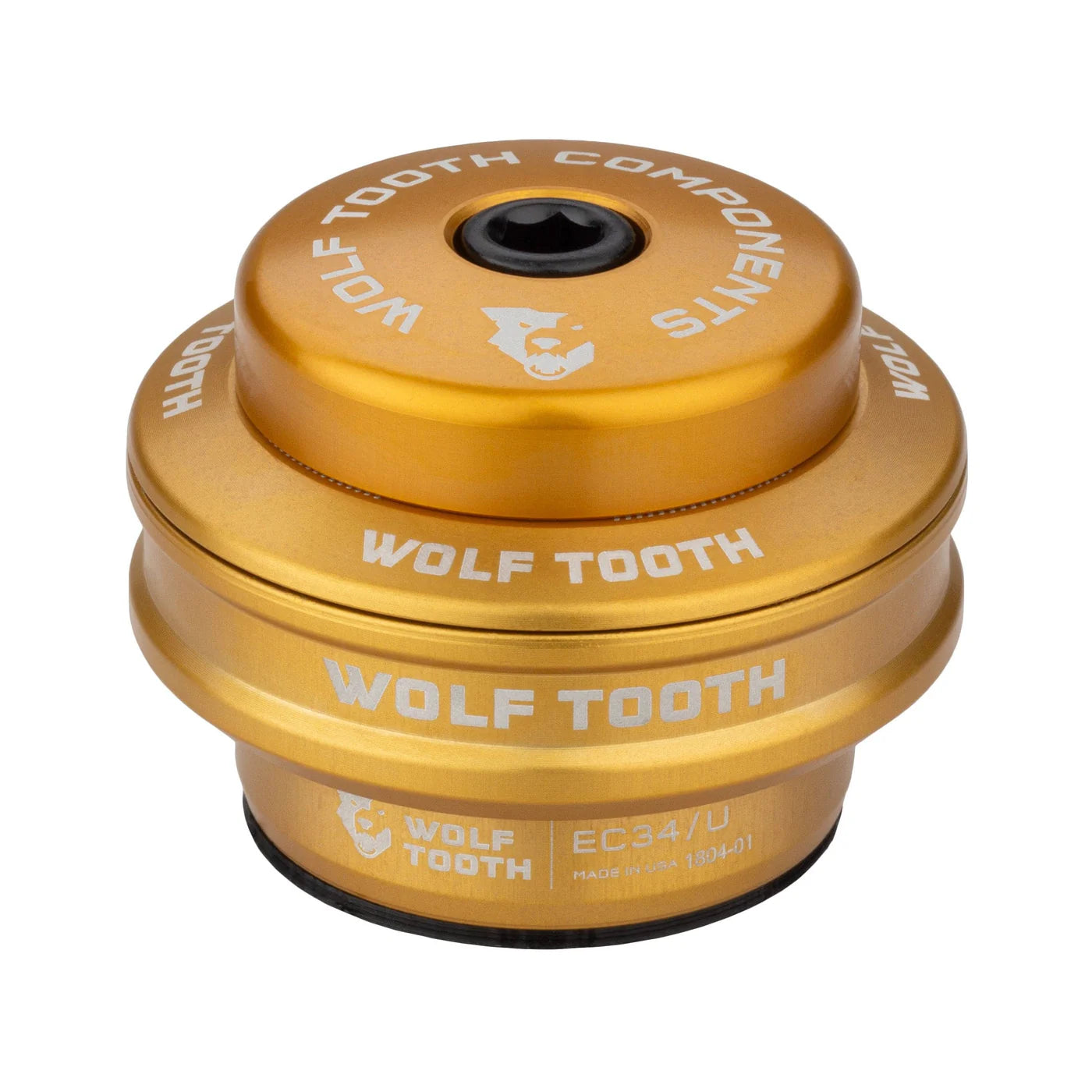 Hohe Lagerschale für externes Steuersatz-Set von WOLF TOOTH PERFORMANCE, 1"1/8, EC34, Stack 16 mm, Gold