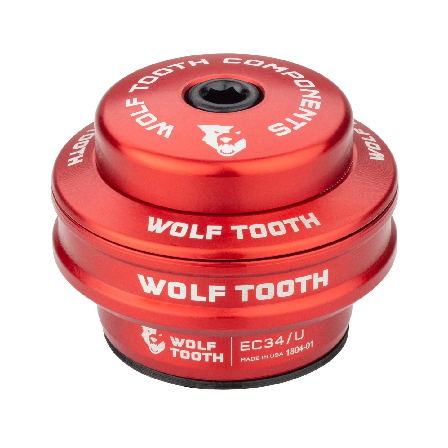 Hohe Lagerschale für externes Steuersatz-Set WOLF TOOTH PREMIUM 1"1/8 EC34 Stack 16 mm Rot