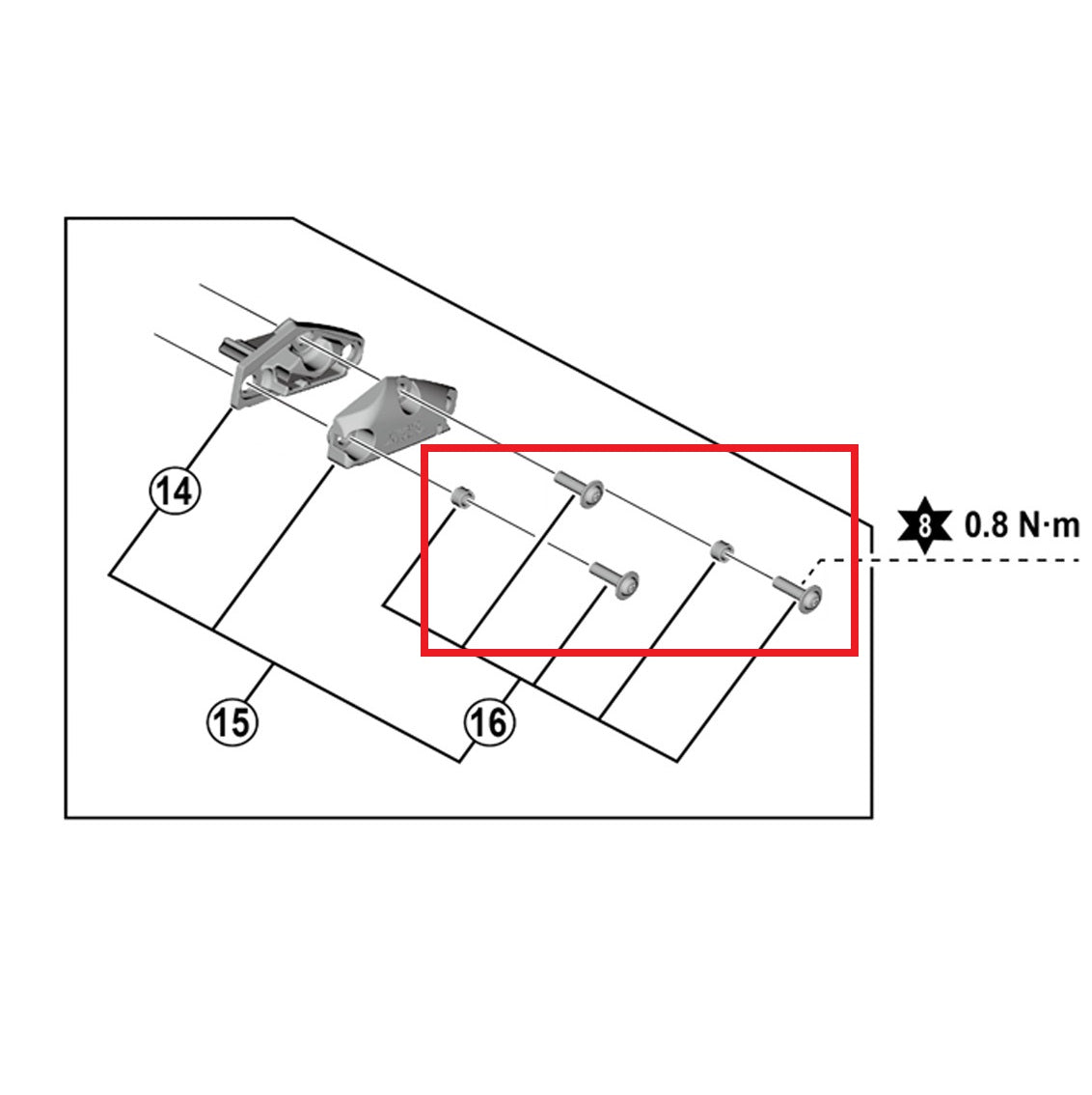 SHIMANO Deckelschraube 3pc & Distanzstück 2pcST-R9120