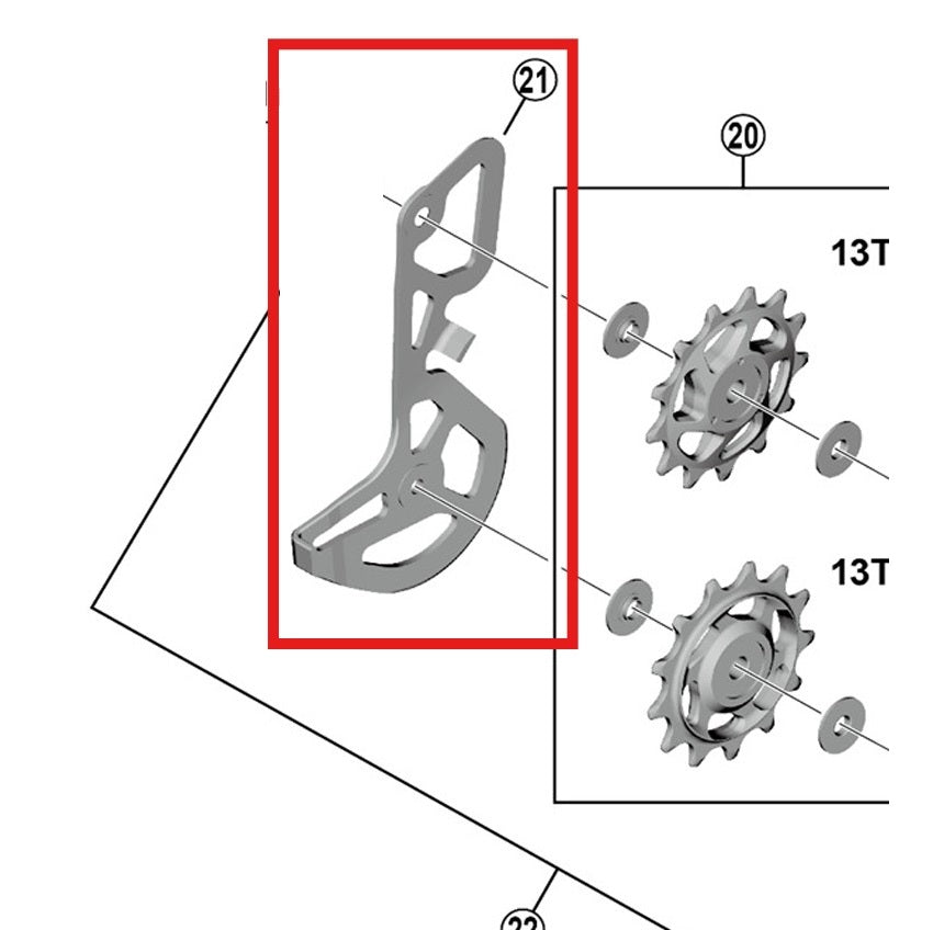 Gabelkopf Intern SHIMANO Typ GS RD-M8100