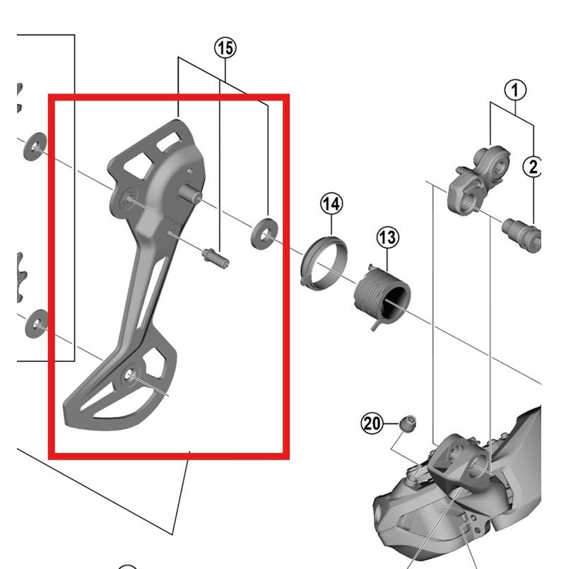 Externer Gabelkopf SGS SHIMANO RD-M8150-11