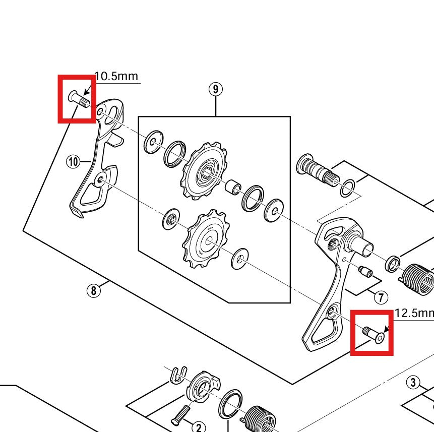 Schraube für Laufrolle SHIMANO RD-6700