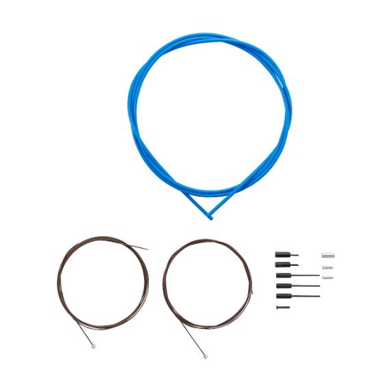 SHIMANO DURA-ACE 9000 Polymer Umwerfer Kabel- und Hüllen-Set Blau