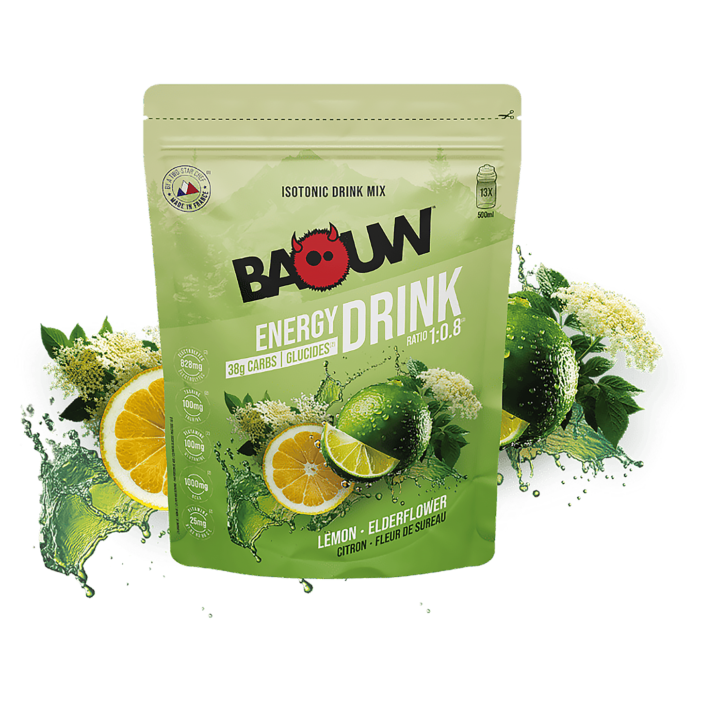 BAOUW ISOTONIC Energie-Drink (585g) Zitrone Holunderblüte