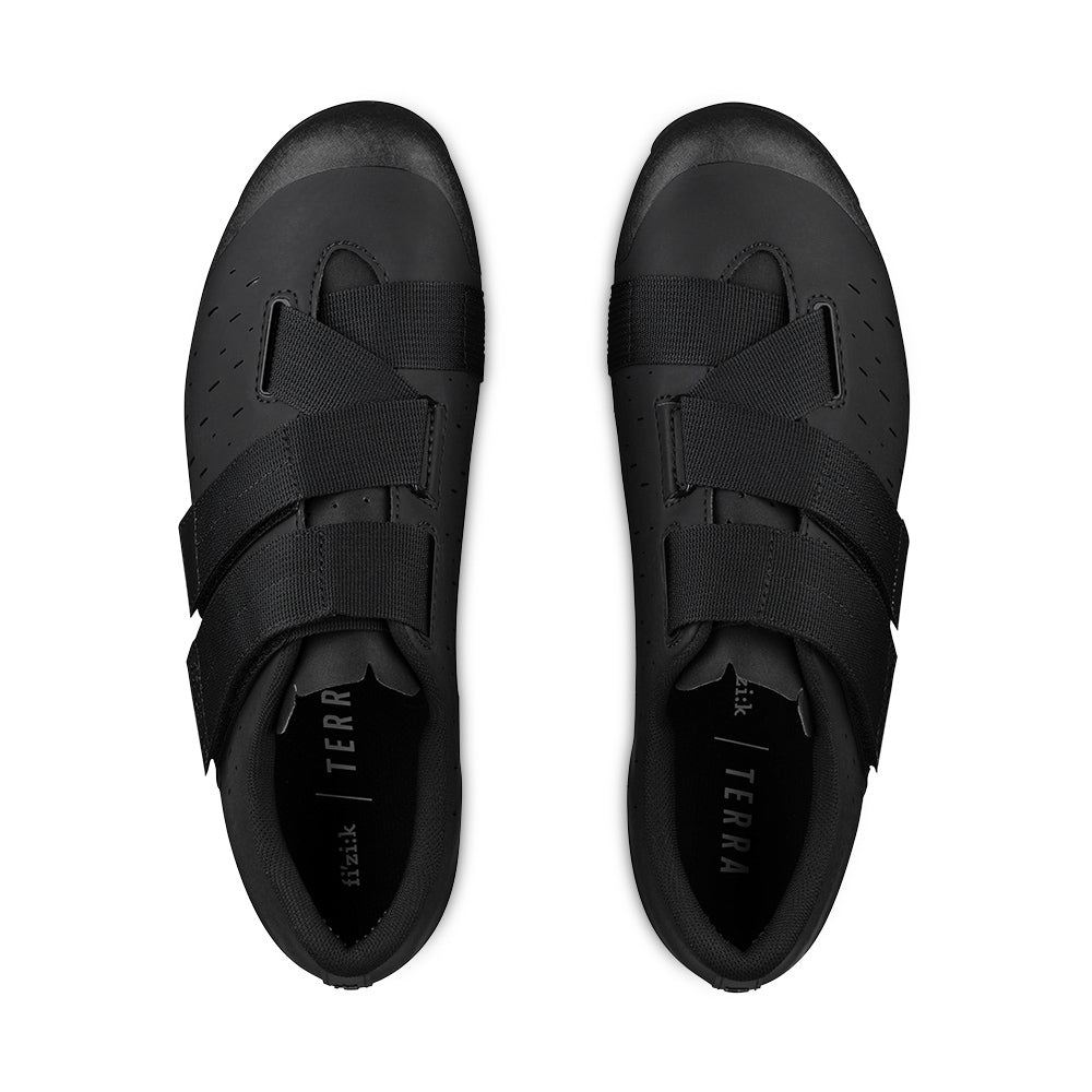 Gravel-Schuhe FIZIK TERRA X4 POWERSTRAP Schwarz