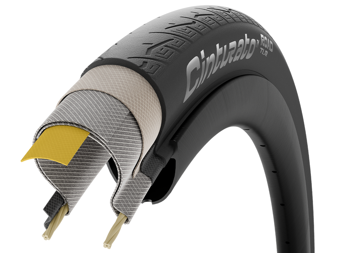 PIRELLI CINTURATO ROAD TLR Tubeless-Ready-Reifen, Schwarz