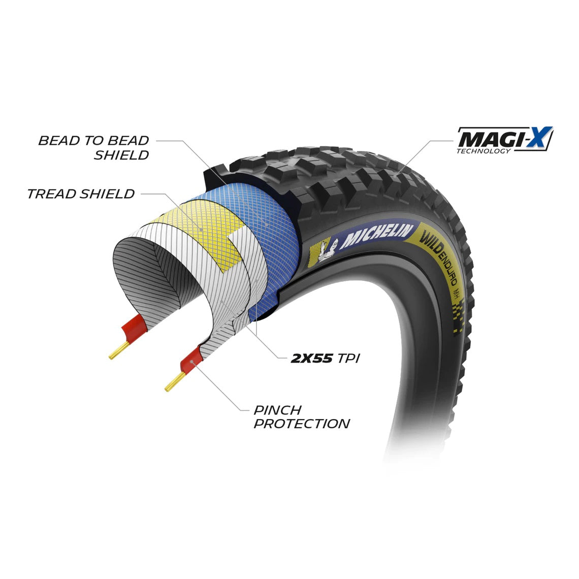 Reifen MICHELIN WILD ENDURO MS Racing Line Dark 29x2.40 Tubeless Ready Weich