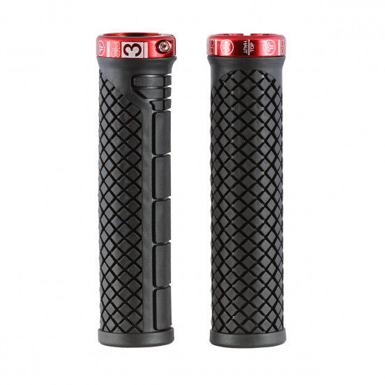 SB3 SHARK Lock-On 132 mm Grips Schwarz/Rot