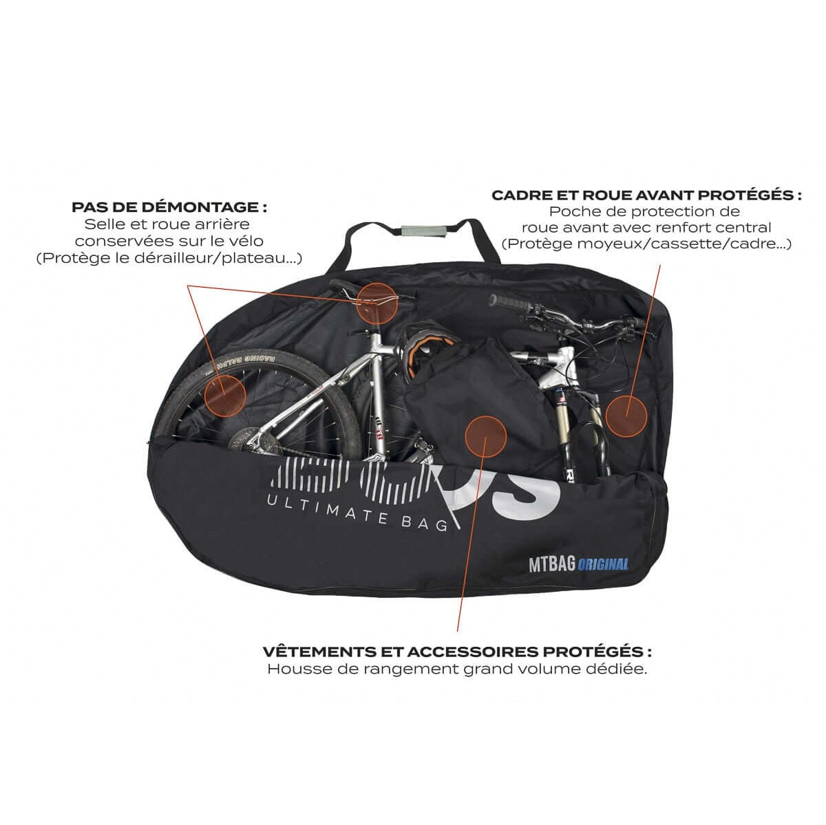 Fahrradtasche BUDS MTBAG ORIGINAL Schwarz