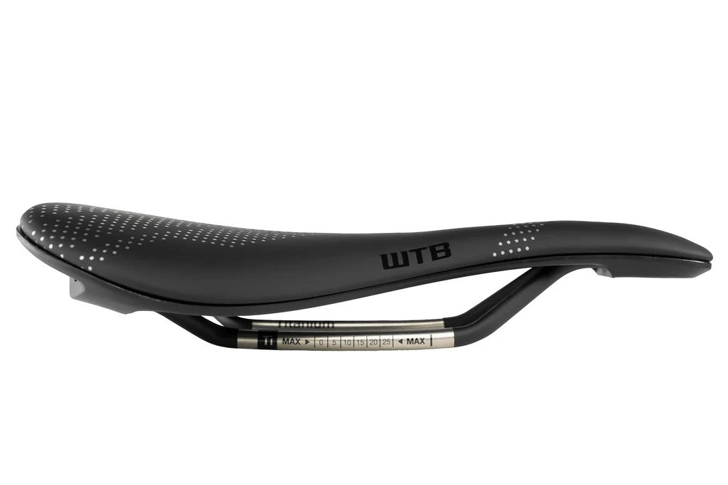 WTB-Sattel GRAVELIER 140mm Rails Titane Schwarz