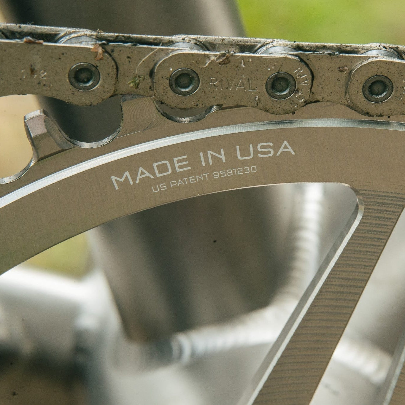 Kettenblatt Mono WOLF TOOTH Direct Mount SRAM 8 Loch Raw Silver