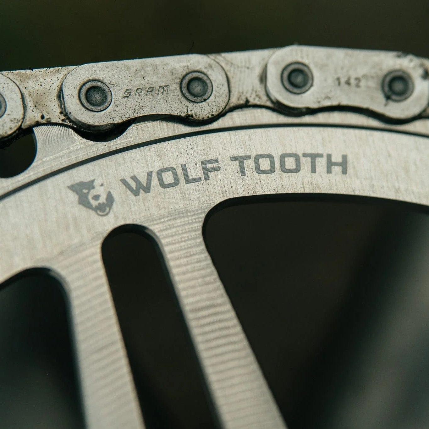 Kettenblatt Mono WOLF TOOTH GRAVEL Direct Mount SRAM 8 Loch Raw Silver