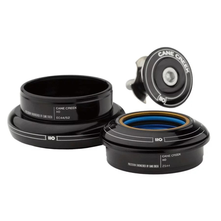 Steuersatz CANE CREEK 110 Tapered , 1 1/8"-1.5", IS41/28.6/H9 | IS52/40, short 51.1OD, wide, black