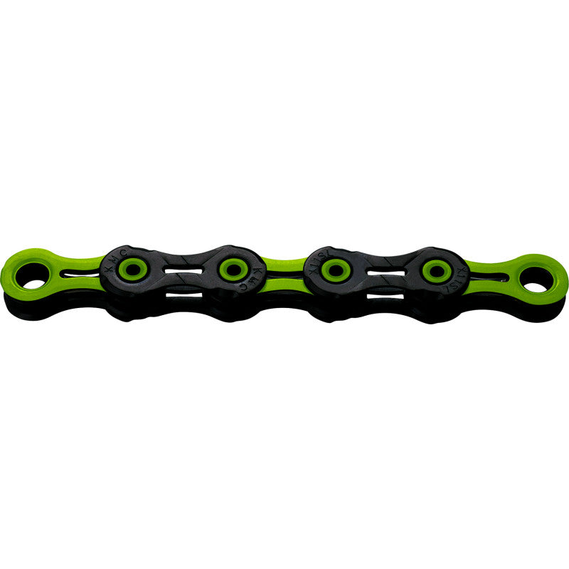 12V KMC DLC12 Kette Schwarz/Grün Gewachst
