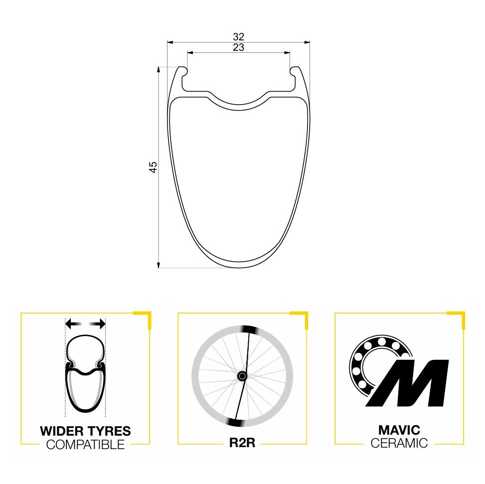 MAVIC COSMIC ULTIMATE DISC Tubeless Ready Laufradsatz (Center Lock)