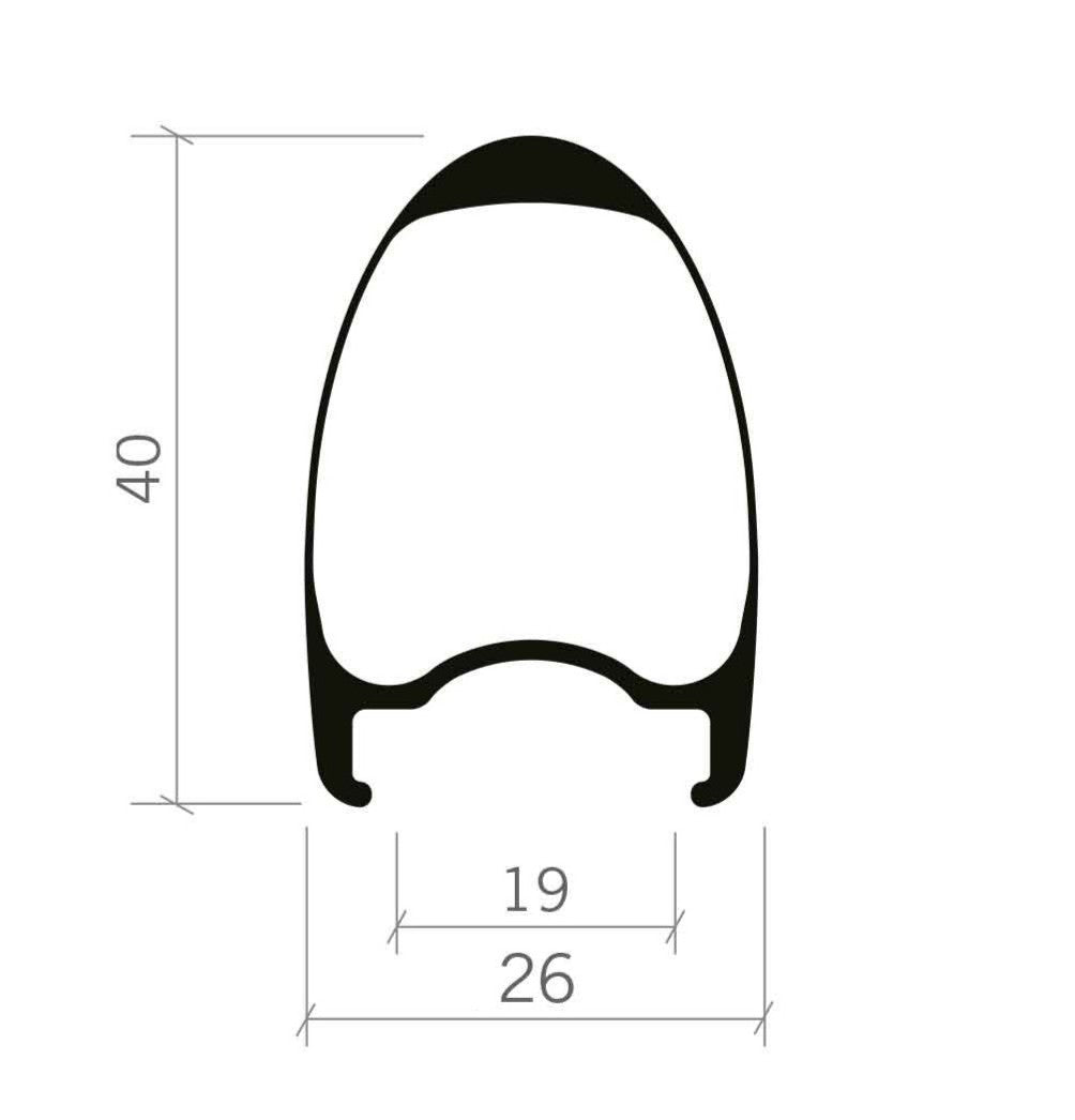 Paar VISION-Laufräder METRON 40 SL Tubeless Ready (Center Lock)