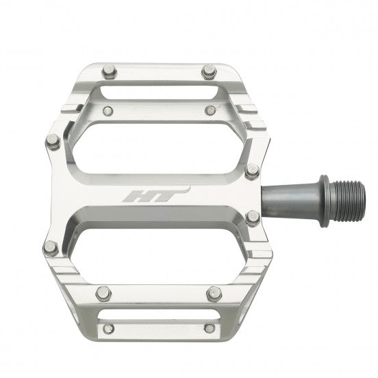 Flache Pedale HT COMPONENTS AR09 Silber