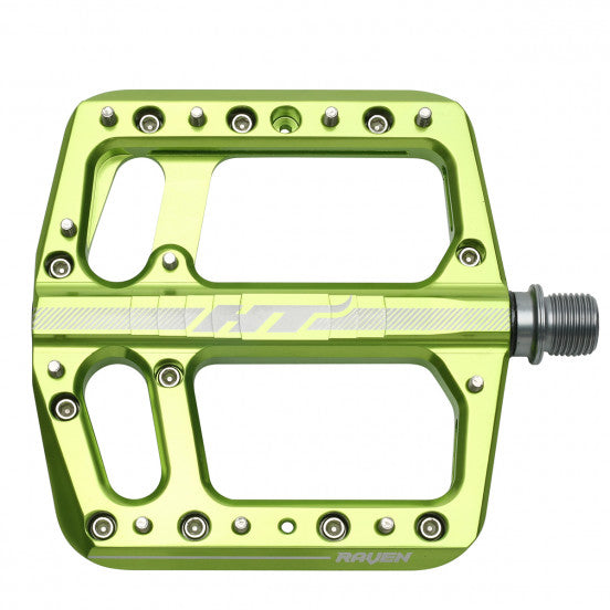 Flat Pedale HT COMPONENTS RAVEN ANS 12 Grün – Probikeshop
