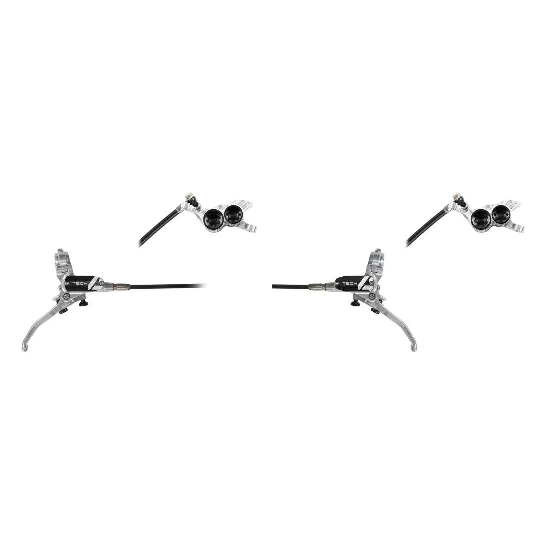 Paar Bremsen HOPE TECH 4 V4 Durite Aviation Silber/Schwarz