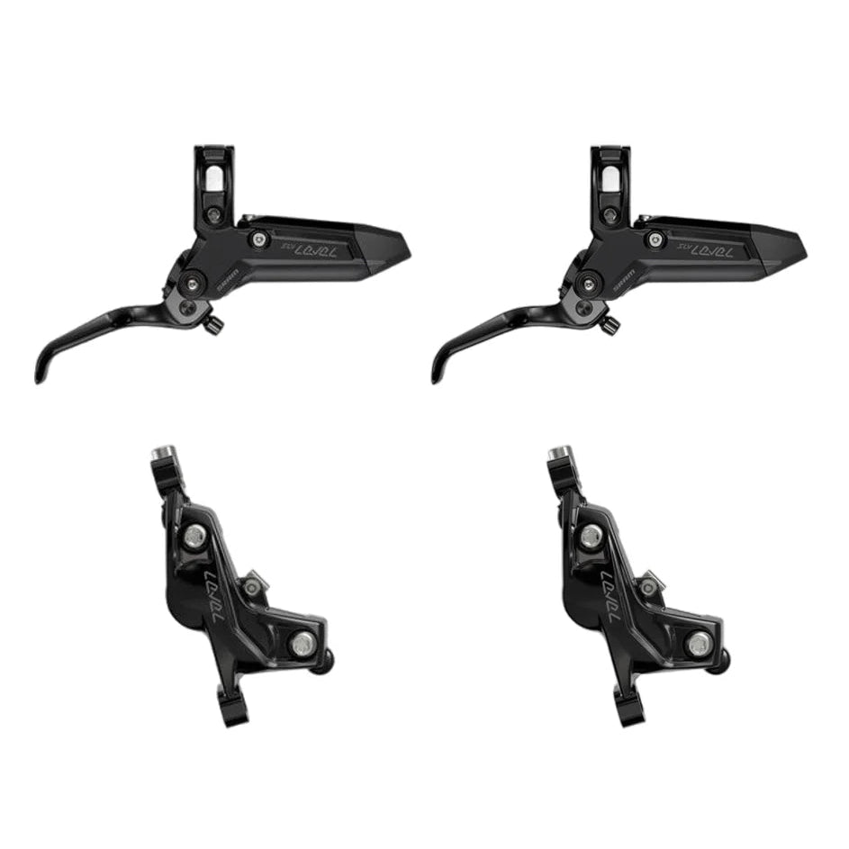 Paar SRAM LEVEL SILVER STEALTH 4-Kolben-Bremsen Schwarz