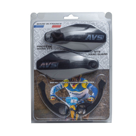 Handschutz AVS KIT DECO (Alu-Lasche mit Scharnier) Schwarz