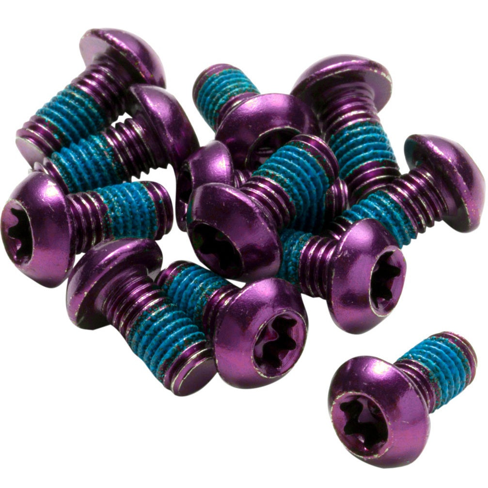 12er-Set REVERSE COMPONENTS-Scheibenschrauben, violett eloxiert