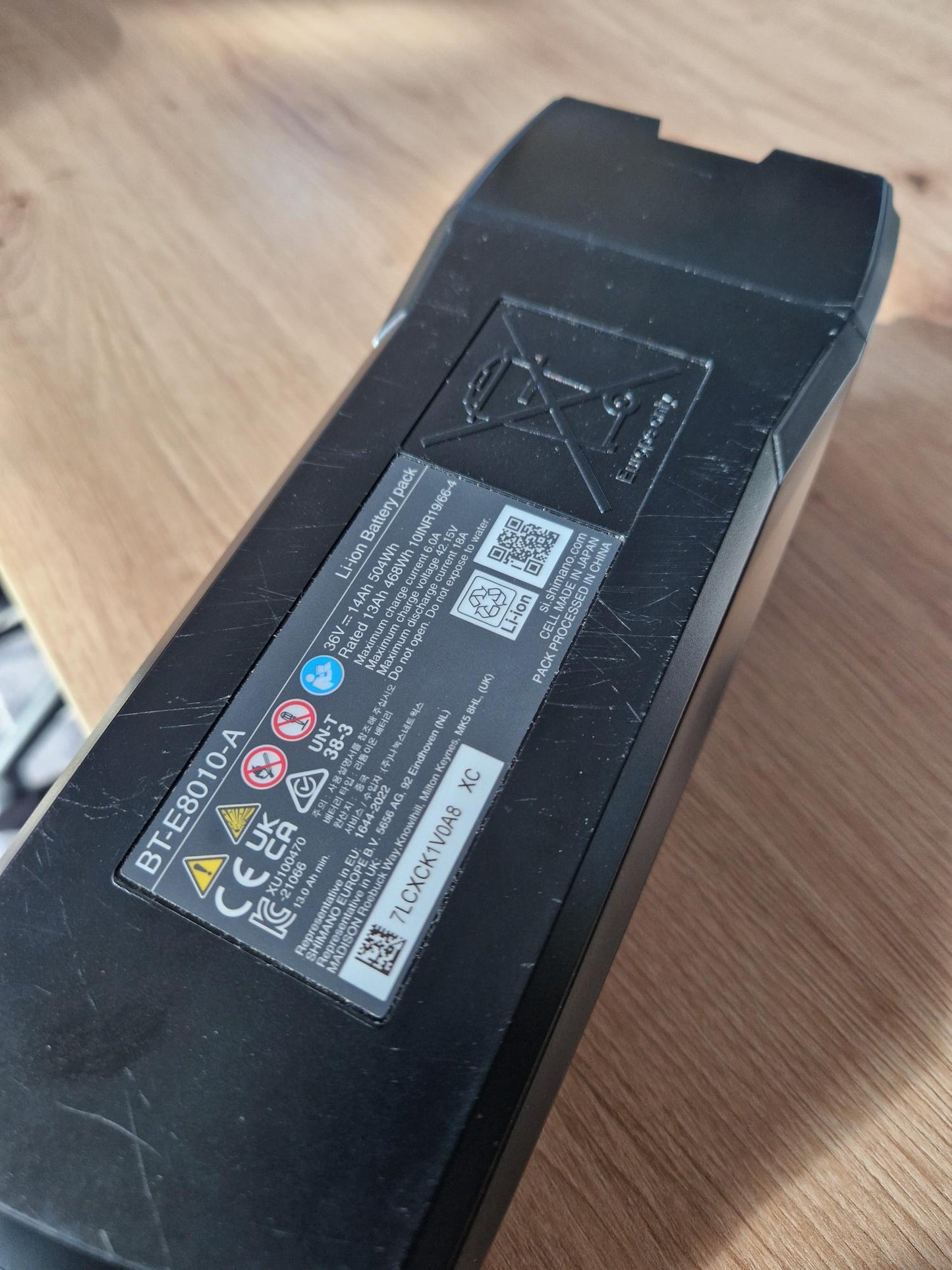 Schnäppchenecke: SHIMANO BT-E8010 Externer Akku (504 Wh), Generation 1