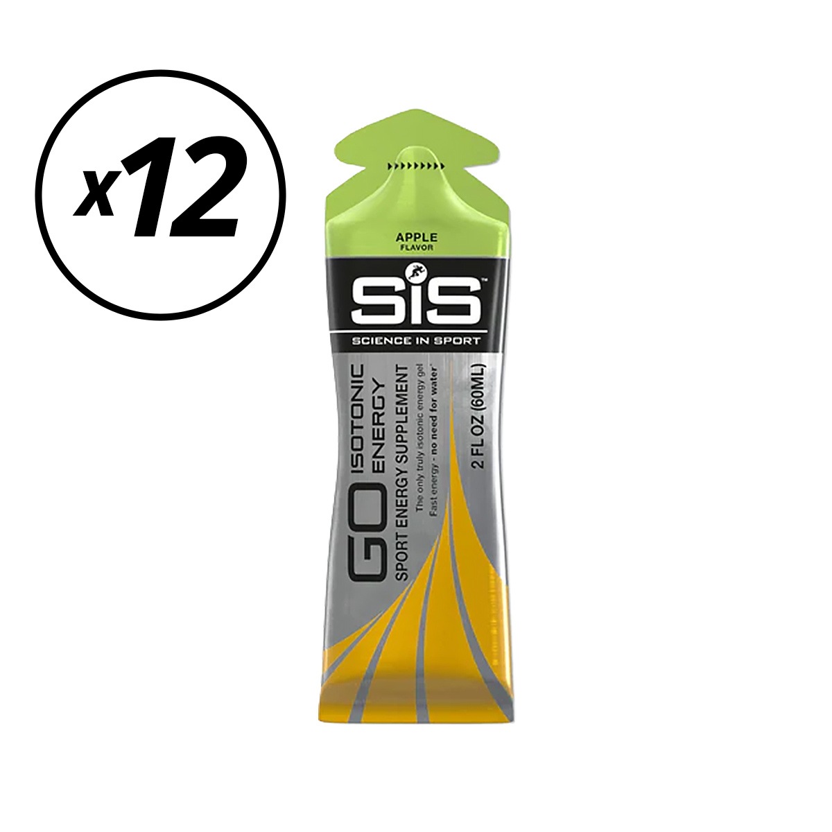 Los von 12 Energie-Gels SIS GO ISOTONIC ENERGY (60ml) Apfel DLUO abgelaufen
