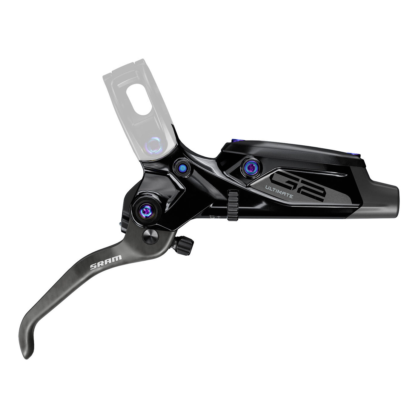 SRAM G2 Ultimate (A2) Vollständiger Hebel Schwarz Brillant Rainbow Schrauben #11.5018.052.011