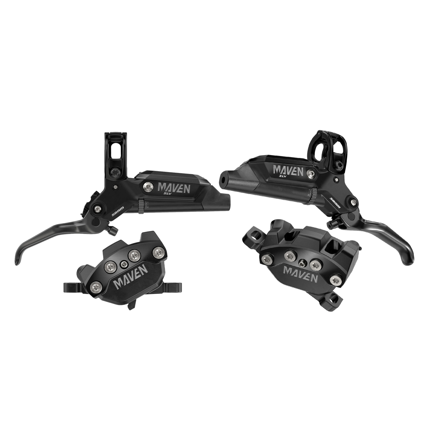 Paar SRAM MAVEN SILVER Bremsen Schwarz