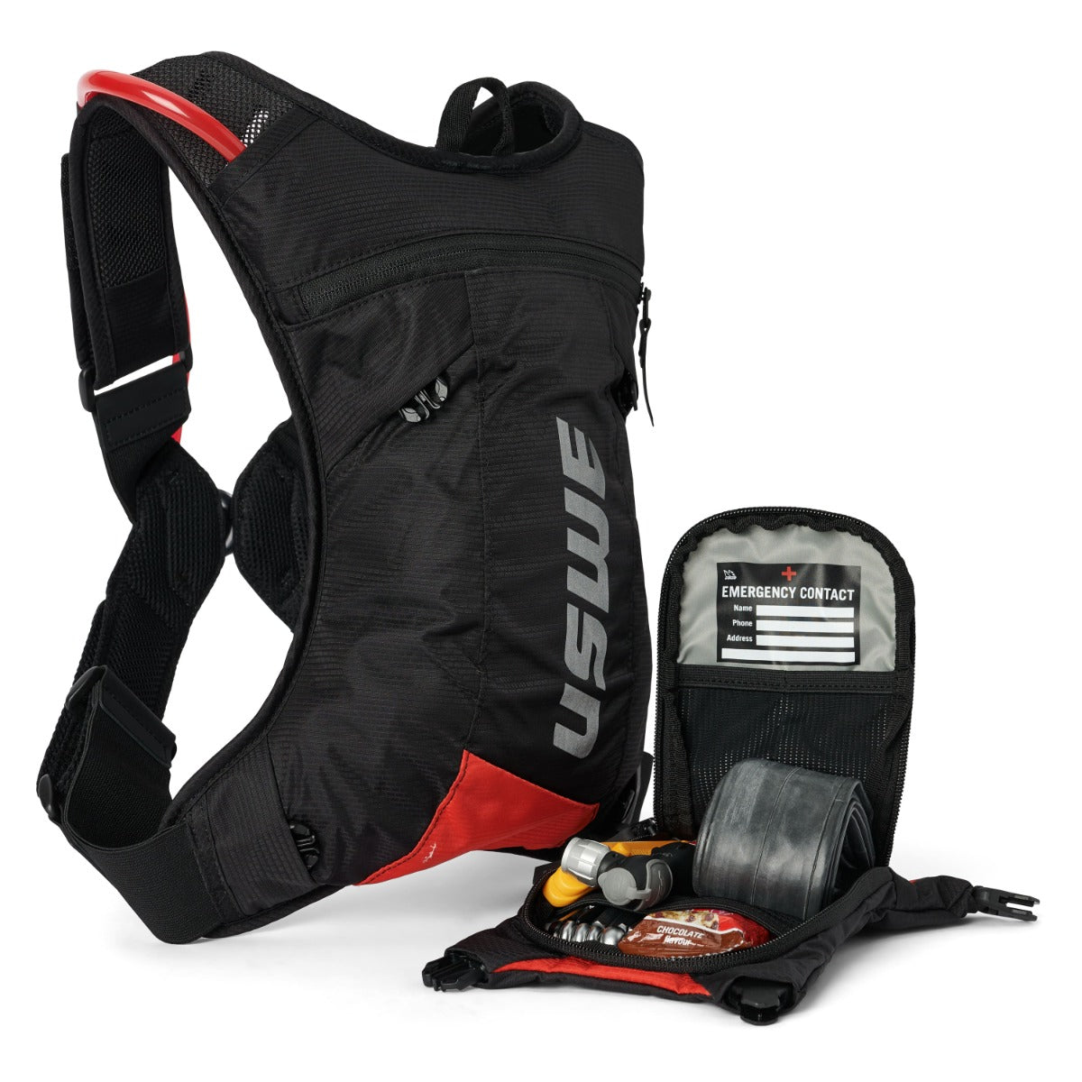 USWE MTB HYDRO 3 L Trinkrucksack Schwarz/Rot