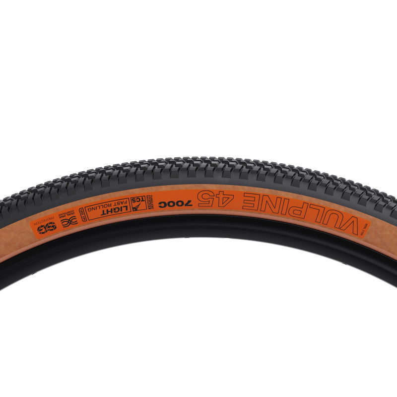 WTB-Reifen VULPINE TCS LIGHT FAST ROLLING DUAL DNA SG2 120tpi 700x45c Tubeless Ready Beige
