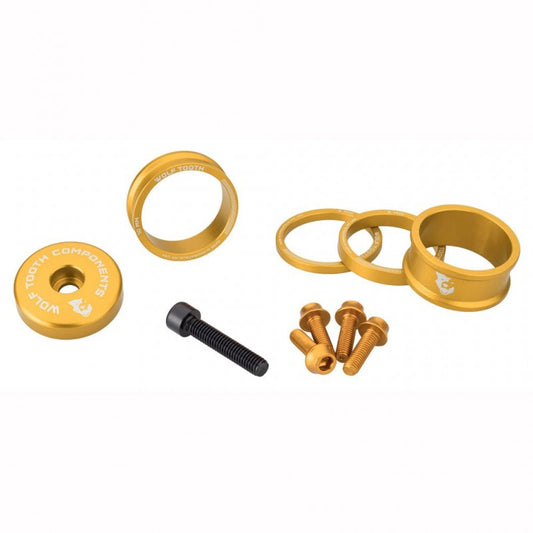 WOLFTOOTH BLING KIT Gold Abstandshalter, Vorbaukappe und Schraube