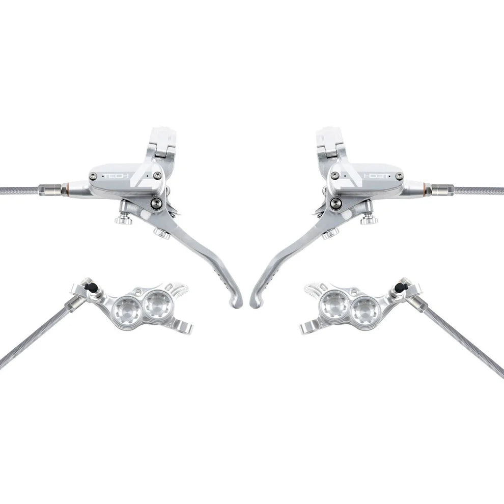 Paar Bremsen HOPE TECH 4 V4 Aviation Silber/Silber