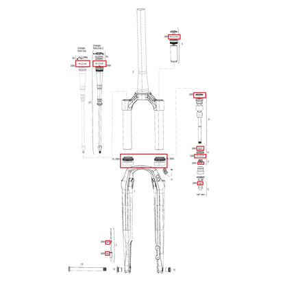Wartungs-Kit 200 Std./Jahr ROCKSHOX RUDY XPLR BASE/ULTIMATE A1 (2022)